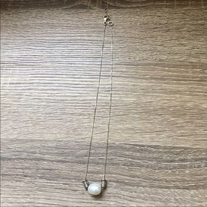 Silpada Pearl Brass Silver Necklace